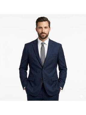 Haggar TRADEMARK Brand H26 Tailored Fit Blue Blazer Jacket Sz 40R